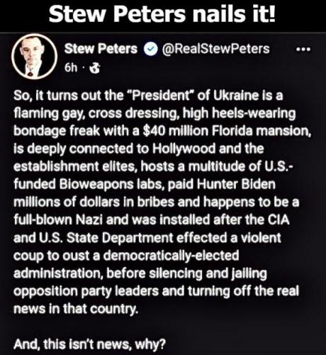 Stew Peters ~President of Ukraine~