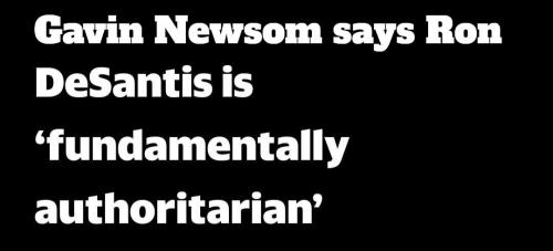 Once again the pot is calling the kettle black newsom