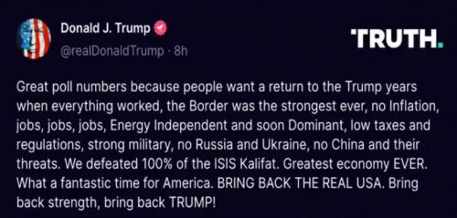 PresidentDonaldTrumpTruthPostSeptember2023