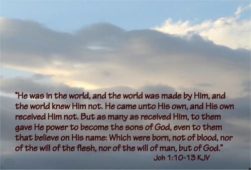 He was in the world