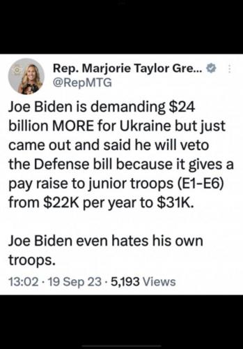 Biden Hates Troops