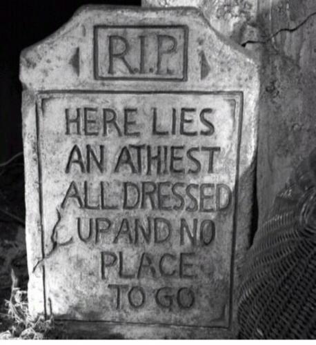 atheist headstone