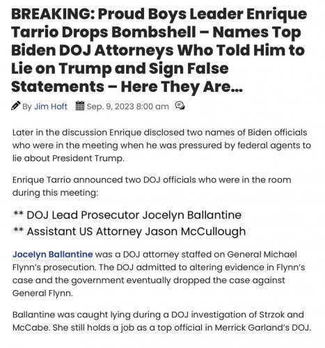 DOJ pushed for lies.