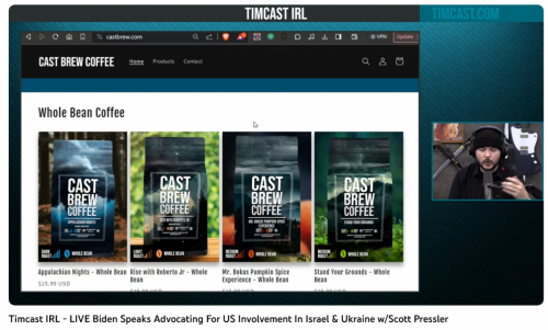 Screenshot 2023-10-19 at 17-05-50 (383) Timcast IRL - LIVE Biden Speaks Advocating For US Involvement In Israel & Ukraine w_Scott Pressler - YouTube