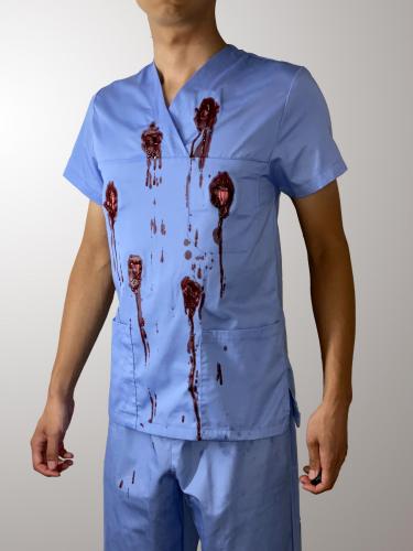 Bullet_hit_squibs_on_wardrobe_(scrubs,_after)