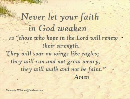 101523 - Never let you faith weaken