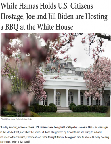 Biden BBQs while Americans R murdered or taken hostage