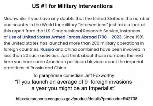 US #1 invasions