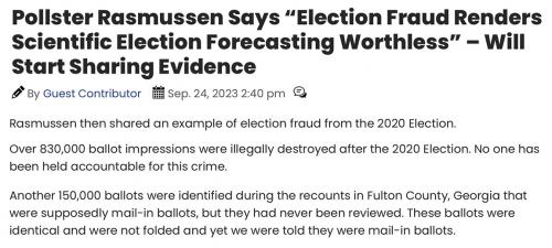 Pollster Rasmussen