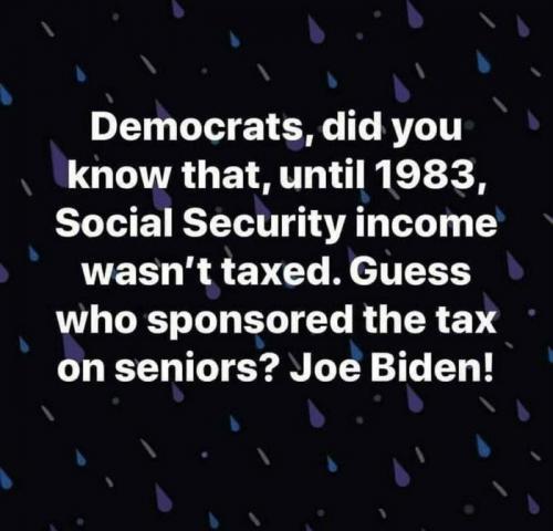 Biden -- Social Security Tax Sponsor (1983)