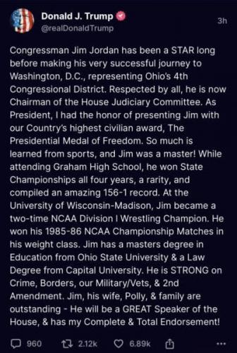 JimJordanSpeakerOfTheHouse