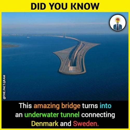 Denmark, Sweden -- Underwater Bridge