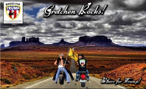 Bikers for Trump ~Gretchen Rocks~ 2