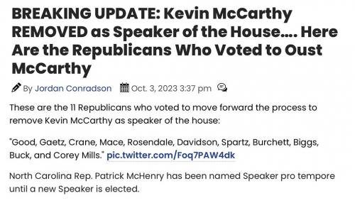 McCarthy gone 43