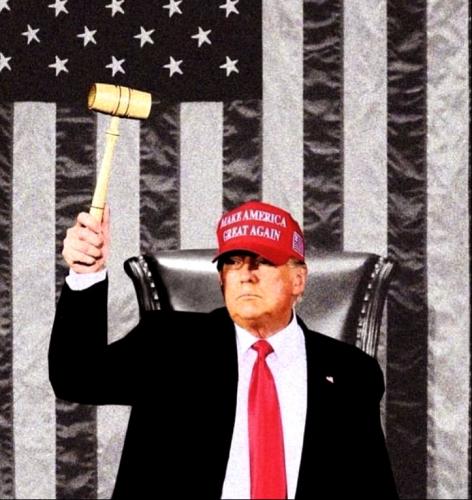 Trump posted picture of himself with speaker’s gavel