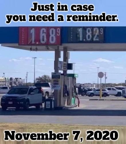 Gas prices before Biden
