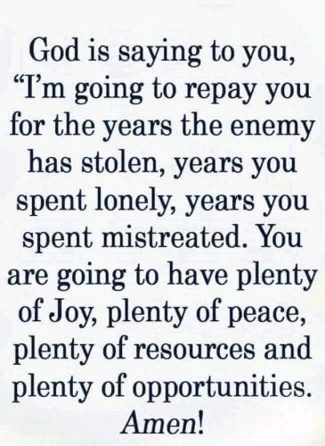 I'm going to repay you