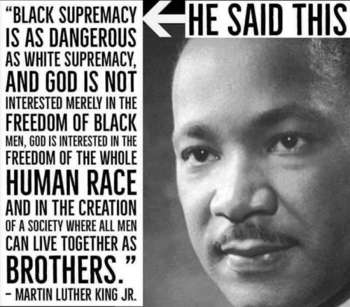 MLK rejected black supremacy