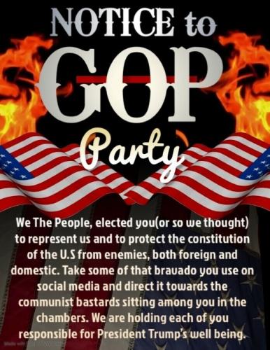 RO notice to GOP