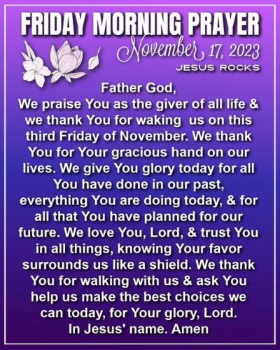 111723 - Praise Giver of life
