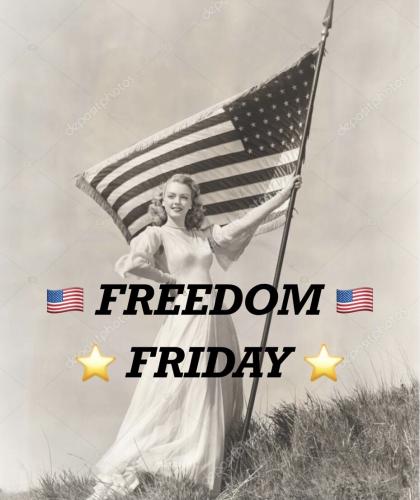 Freedom Friday - Lady & Flag