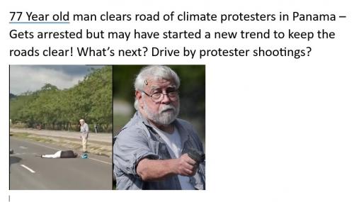 Climate-guy shoots protesters