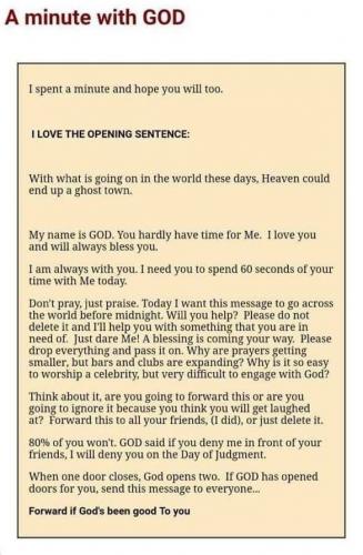 God - A minute with...