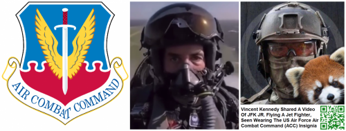 JFK JR. Flying A Jet Fighter Seen Wearing US Air Force Air Combat Command (ACC) Emblem - June 25, 2020