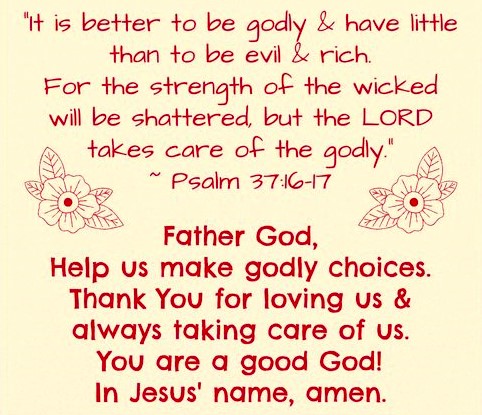 111523 - Ps 37, 16-17, Godly choices