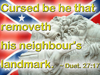 Cursed be he that removeth his neighbors landmark