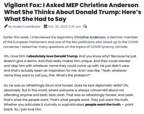 MEP Anderson on Trump
