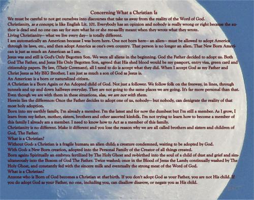 Concerning what a Christian is