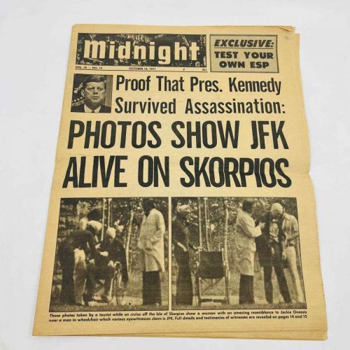 JKF Alive in Skorpios headline