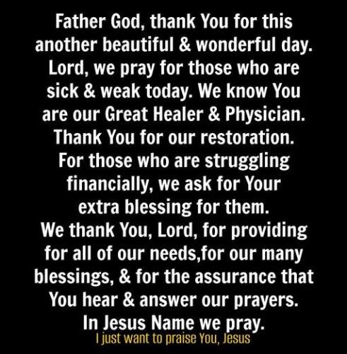 112923 - TY, pray for weak & sick