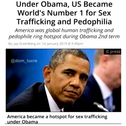 Obama 2nd Term ~Number 1 for Sex Trafficking~