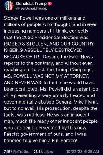 RO DJT Sidney Powell
