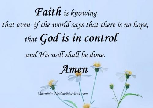 112123 - Faith - God's will be done