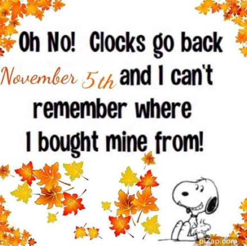 Clocks go back