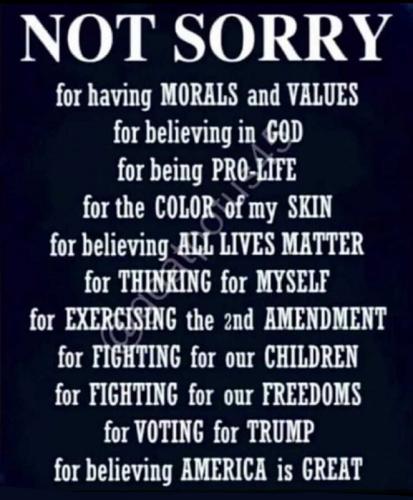 USA not sorry