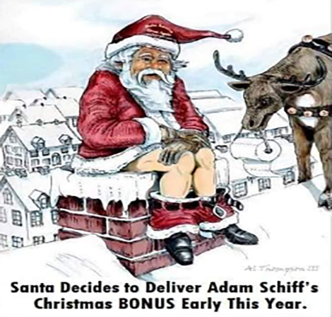 Santa shits on Adam