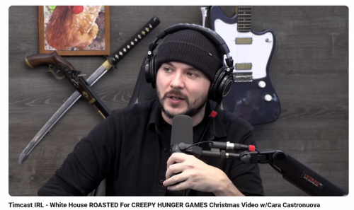 Screenshot 2023-12-14 at 19-25-24 (65) Timcast IRL - White House ROASTED For CREEPY HUNGER GAMES Christmas Video w_Cara Castronuova - YouTube