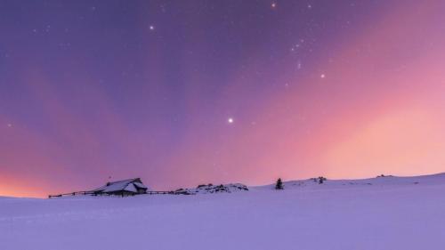 Winter Night - Velika Planina - Stahovica, Slovenia