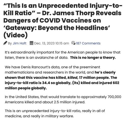 Vax kill ratio