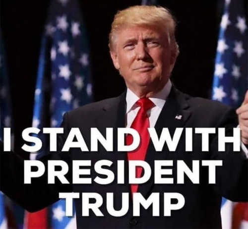 X I stand with Trump