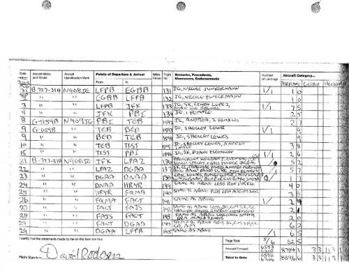 billys bimbos flight log 2