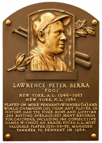 Yogi Berra -- His Plaque