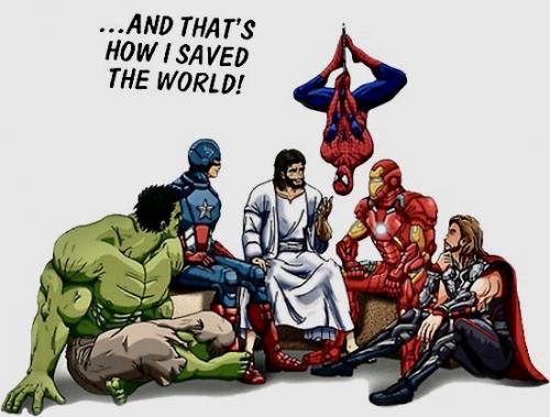 Jesus -- Superhero vs Marvel-DC comic 'zero heros'