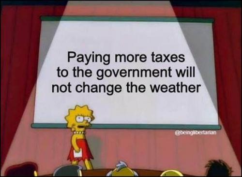 Simpsons, Government, Taxes, Global Warming -- No Weather Changes