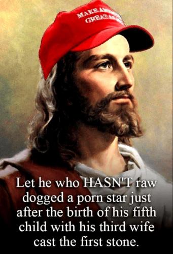 MAGA Jesus ~Let He Cast The First Stone~