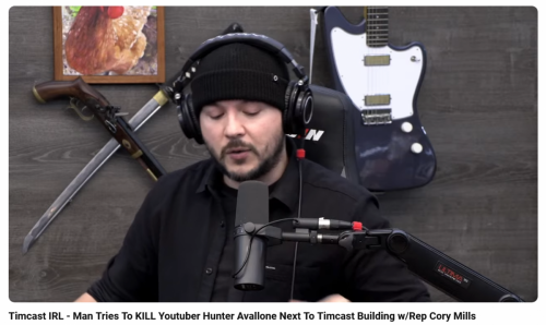 Screenshot 2023-12-08 at 17-05-00 (45) Timcast IRL - Man Tries To KILL Youtuber Hunter Avallone Next To Timcast Building w_Rep Cory Mills - YouTube